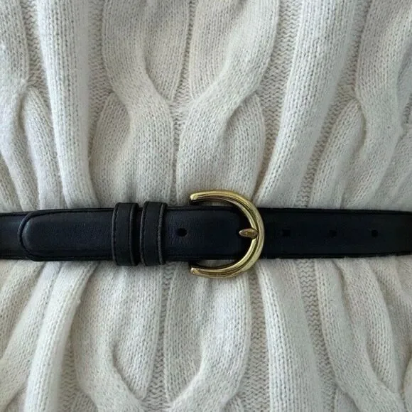 Coach Black Belt with Gold Buckle - Picture 1 of 5